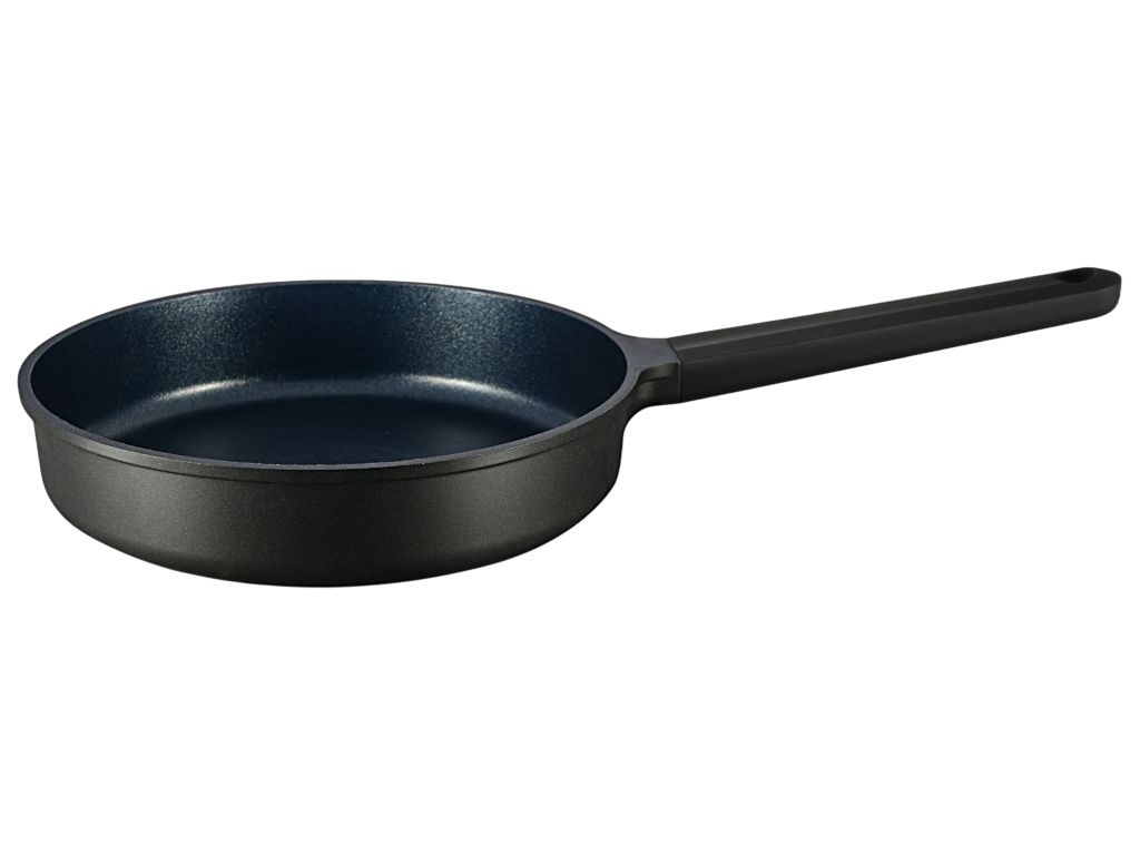 Сковорода глубокая Be Smart 26 см, алюминий, с крышкой, антипригарное покрытие, цвет чёрный