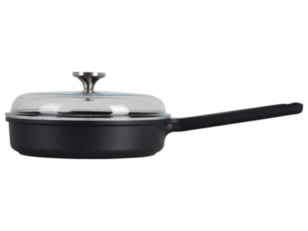 Сковорода Be Smart 28 см, алюминий, с крышкой, антипригарное покрытие, цвет чёрный