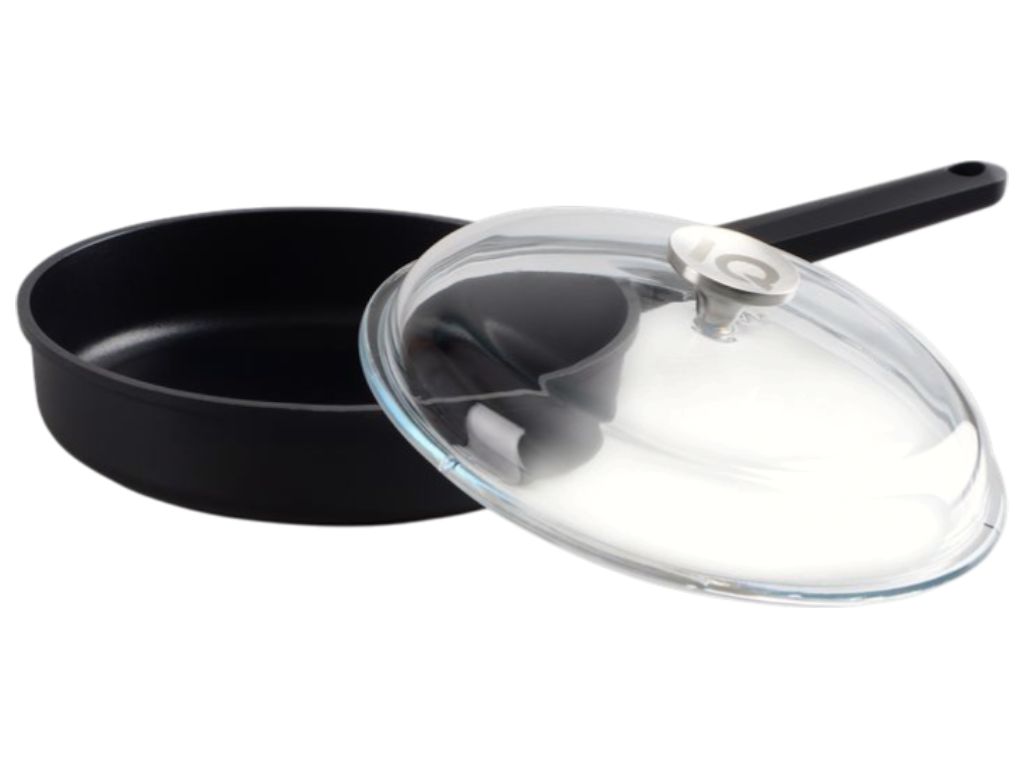 Сковорода Be Smart 28 см, алюминий, с крышкой, антипригарное покрытие, цвет чёрный