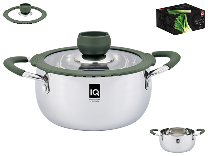 Каструля з кришкою IQ Be Trendy, 22см, 4,4л, 6900069775991