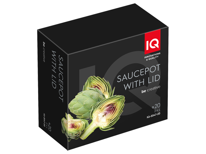 Кастрюля с крышкой IQ Be Creative алюминиевая, 20см, 2,4л, 6900069963176