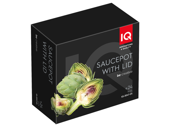 Кастрюля с крышкой IQ Be Creative алюминиевая, 24см, 4,2л, 6900069962964