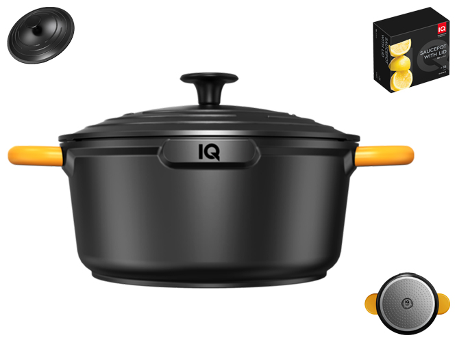 Кастрюля с крышкой IQ Be Active алюминиевая, 18см, 1,7л, 6900069963046