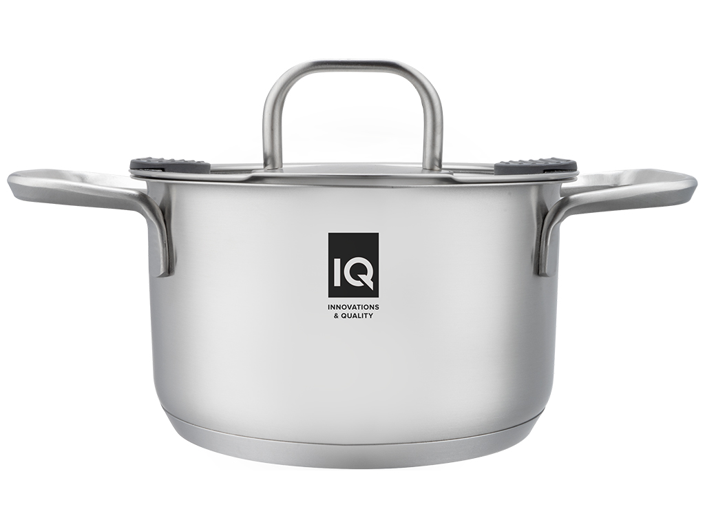 Кастрюля IQ Be Creative с крышкой, 22см, 4,6л, 6900069988636