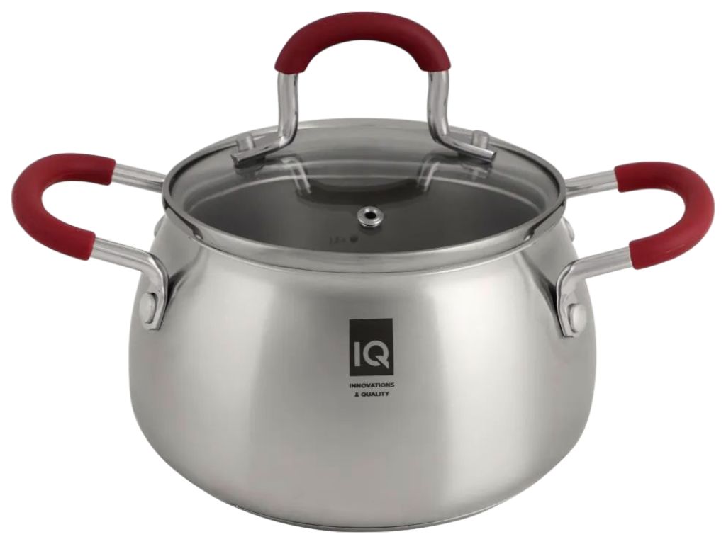 Кастрюля Iq Be Royal 2.1 л, 18 см, нержавеющая сталь, с крышкой, цвет серебристый