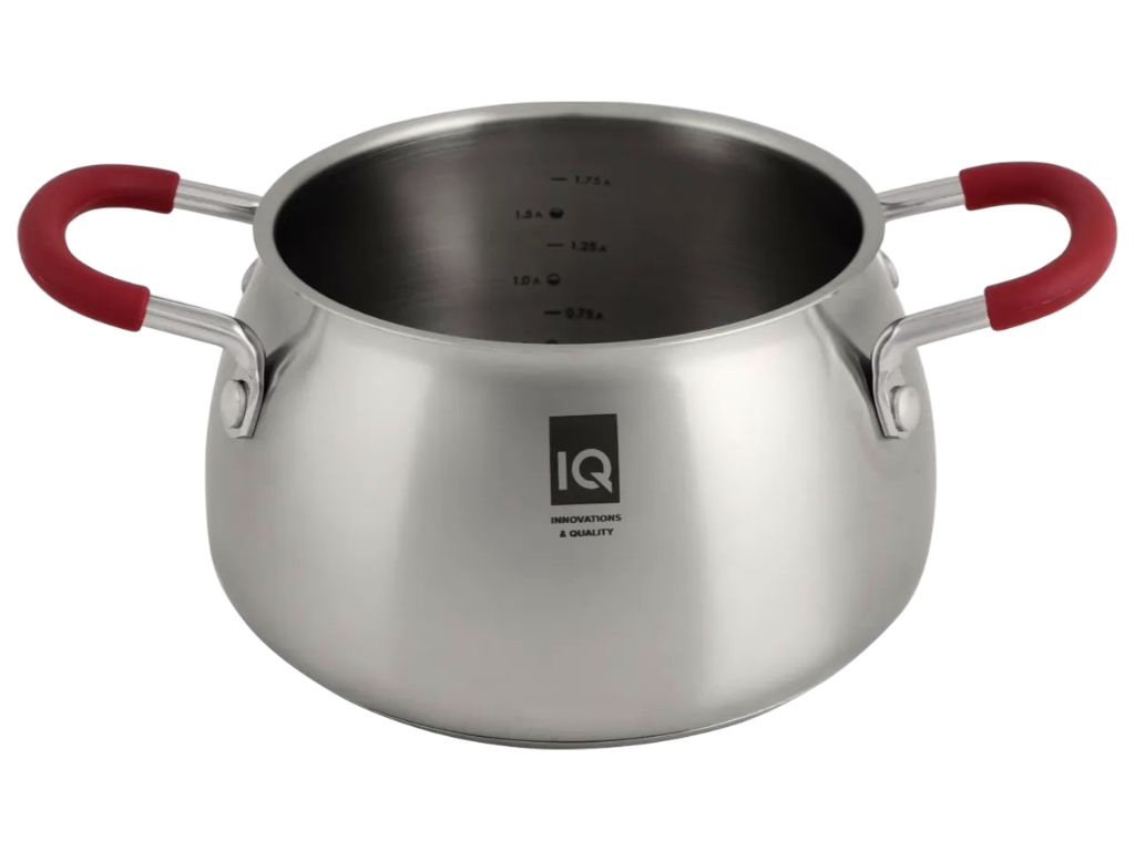 Кастрюля Iq Be Royal 2.1 л, 18 см, нержавеющая сталь, с крышкой, цвет серебристый