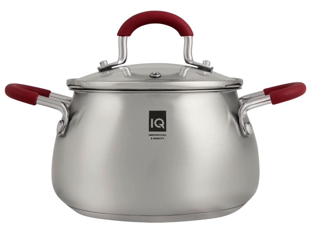 Кастрюля Iq Be Royal 2.1 л, 18 см, нержавеющая сталь, с крышкой, цвет серебристый