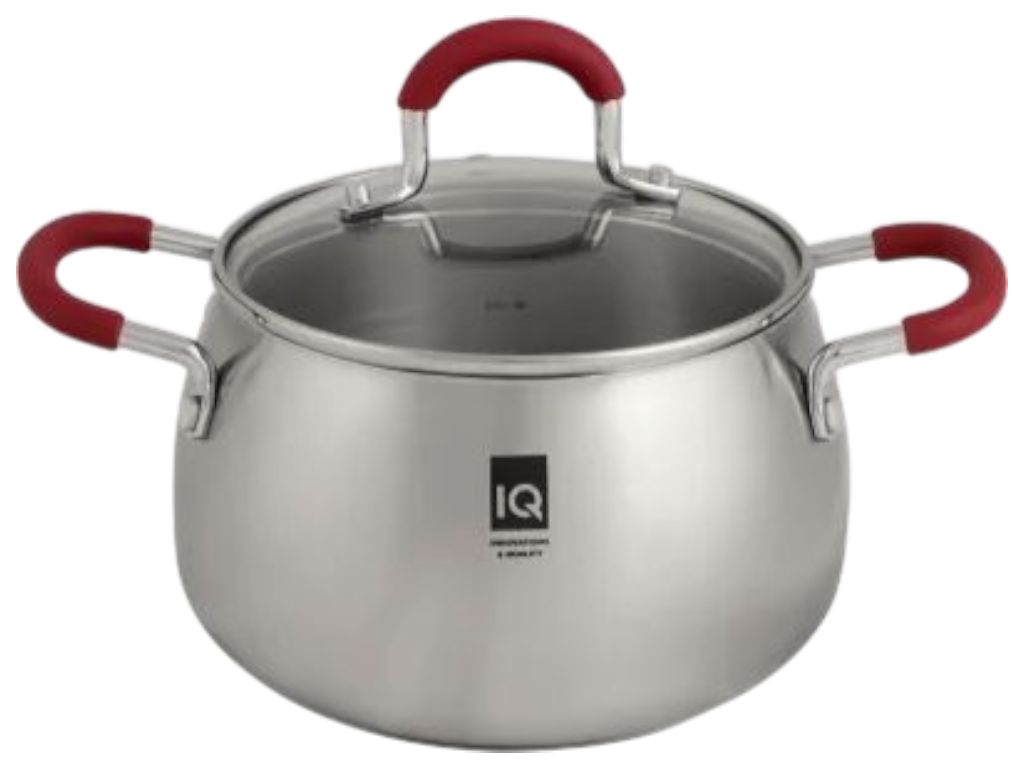 Кастрюля Iq Be Royal 2.9 л, 20 см, нержавеющая сталь, с крышкой, цвет серебристый