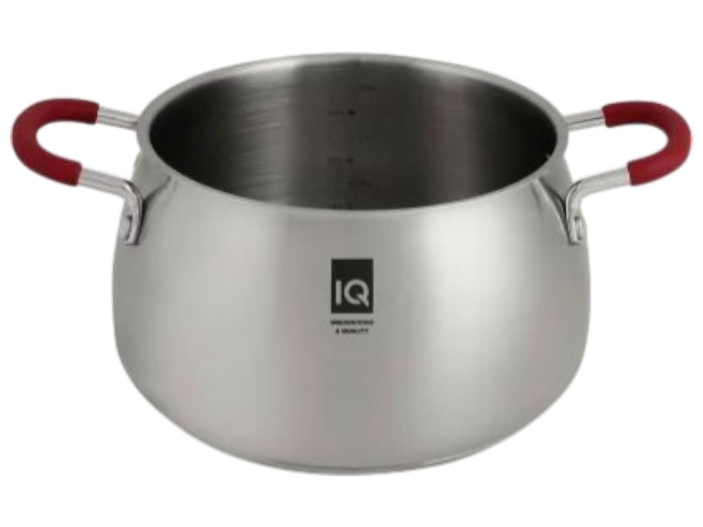 Кастрюля Iq Be Royal 4.0 л, 22 см, нержавеющая сталь, с крышкой, цвет серебристый