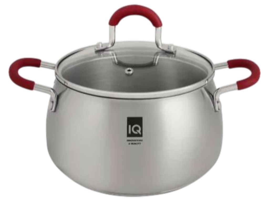 Кастрюля Iq Be Royal 4.0 л, 22 см, нержавеющая сталь, с крышкой, цвет серебристый