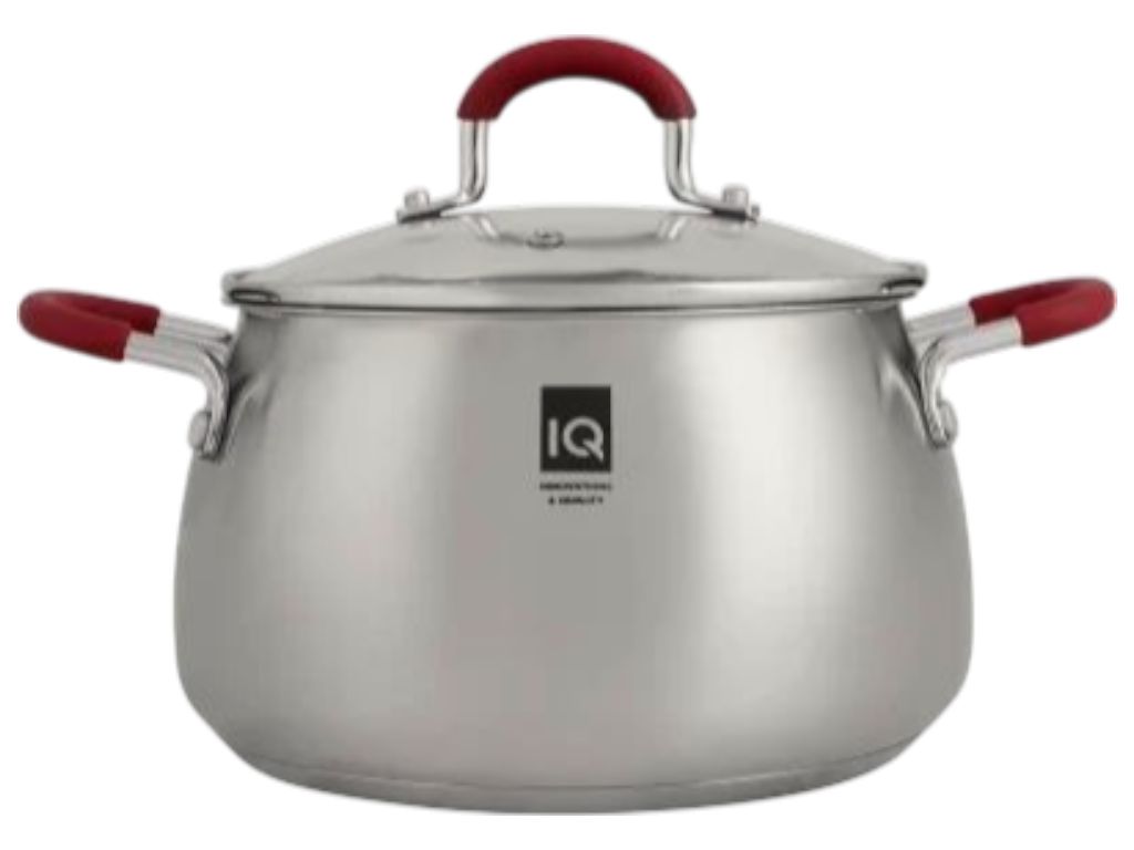 Кастрюля Iq Be Royal 4.0 л, 22 см, нержавеющая сталь, с крышкой, цвет серебристый