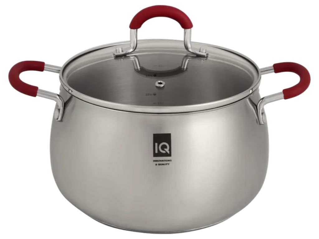 Кастрюля Iq Be Royal 5.2 л, 24 см, нержавеющая сталь, с крышкой, цвет серебристый