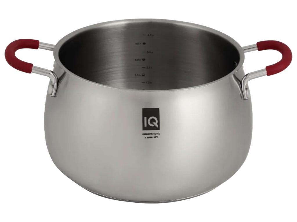 Кастрюля Iq Be Royal 5.2 л, 24 см, нержавеющая сталь, с крышкой, цвет серебристый