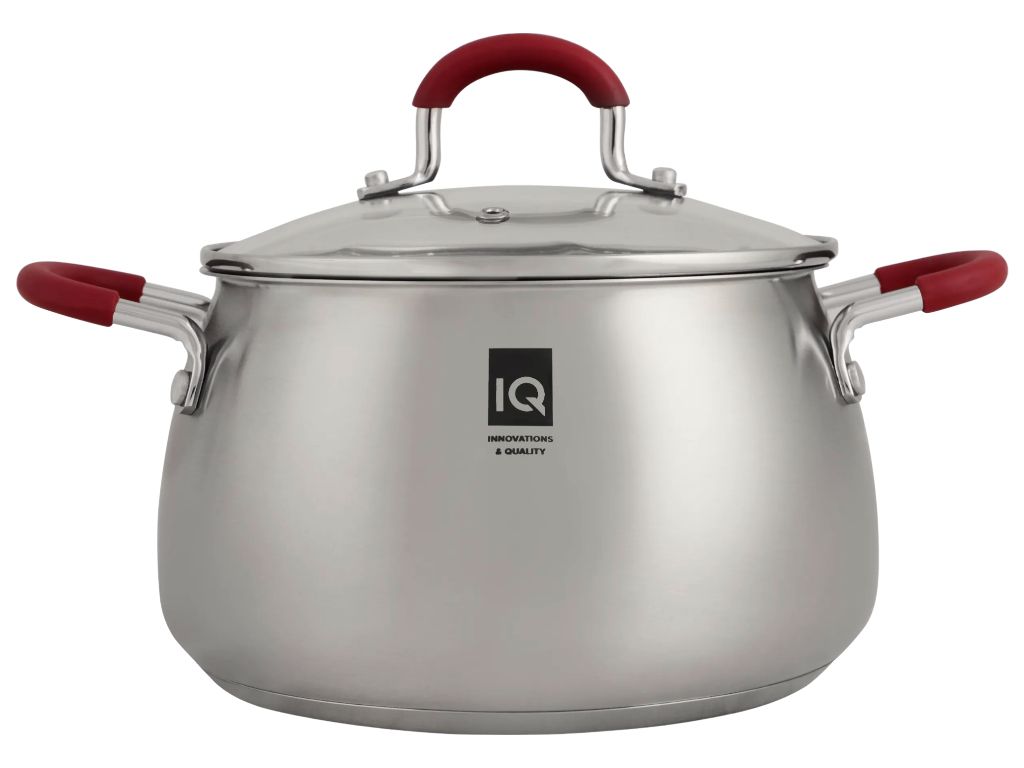 Кастрюля Iq Be Royal 5.2 л, 24 см, нержавеющая сталь, с крышкой, цвет серебристый