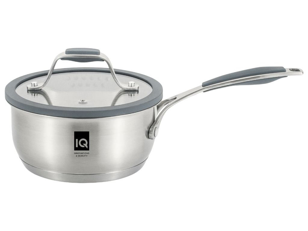 Ковш Iq Be Brave, 1.6 л, 16 см, с крышкой, цвет серый