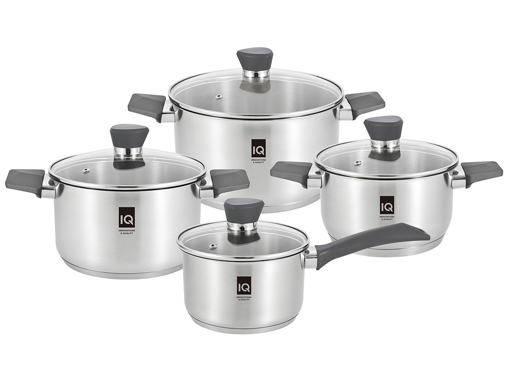 Набір посуду IQ Be Chef, 1,3л, 2,4л, 3,4л, 5,8л (ціна за набір 8 предметів) 6900069255097