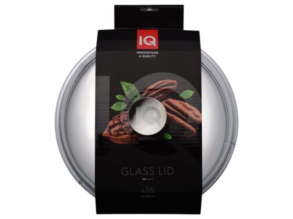 Крышка Be Smart 26 см, жаропрочное стекло, без ободка, цвет прозрачный