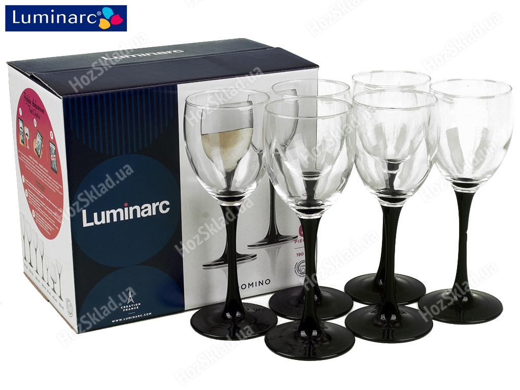 Набір келихів Luminarc Domino 190мл (ціна за набір 6 шт) 11759
