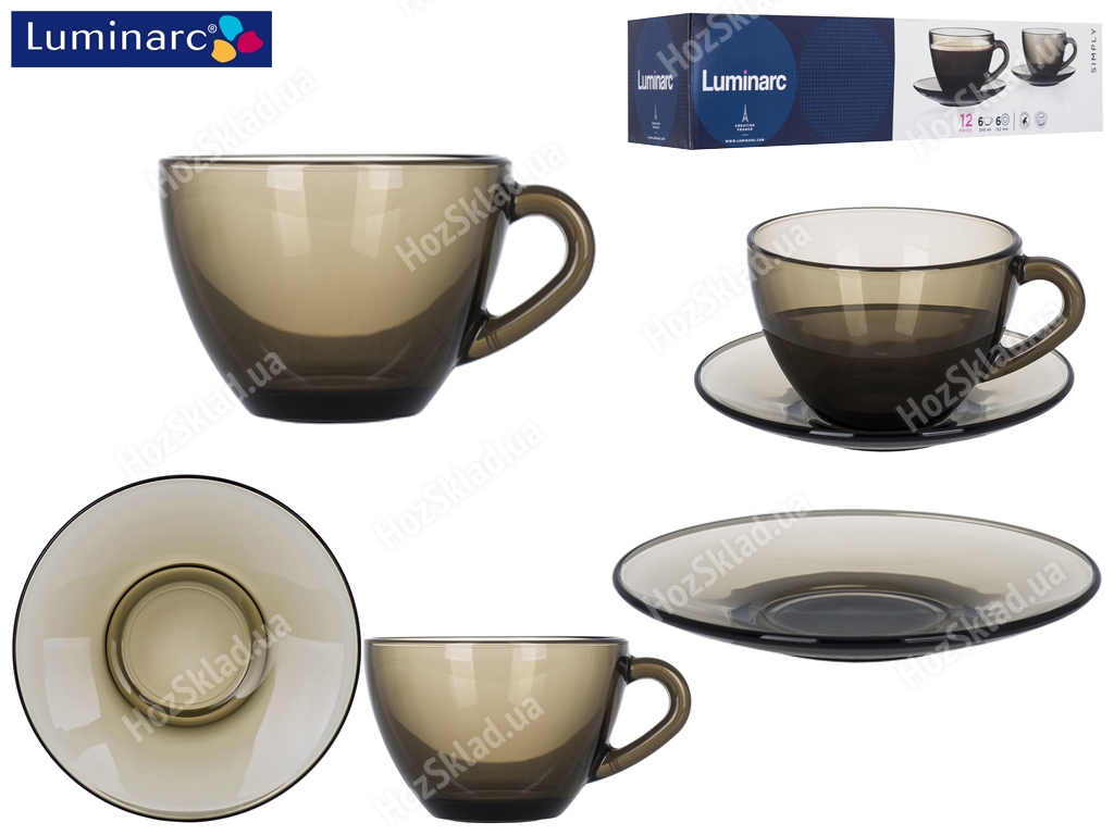 Сервиз чайный Luminarc Simply Eclipse (чашки по 220мл) 12 предметов 14637