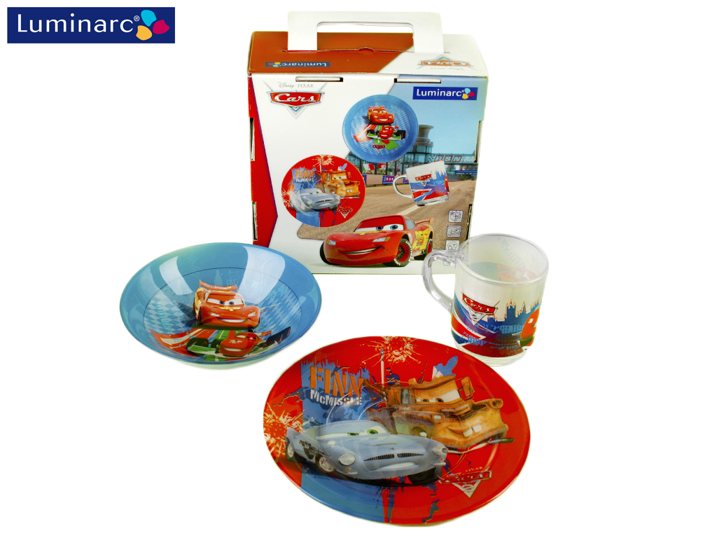 Набор обеденный детский Luminarc "Disney Cars" 3 предмета в коробке 91596