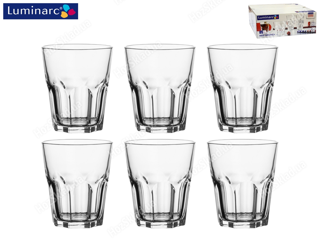 Склянки зі скла Luminarc New America ??270мл (ціна за набір 6шт) 15467