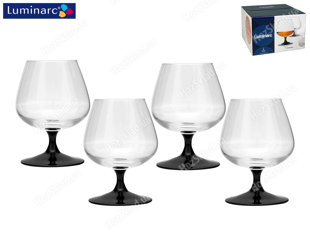 Набор бокалов Luminarc Domino для коньяка 410мл (цена за набор 4 шт) 14583
