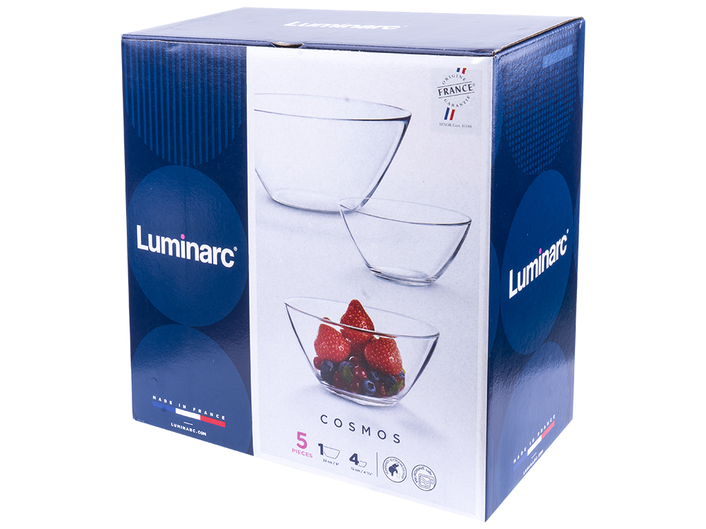 Набор салатников Luminarc Cosmos, 4шт-12см, 1шт-23см (цена за набор 5шт) 0883314404715