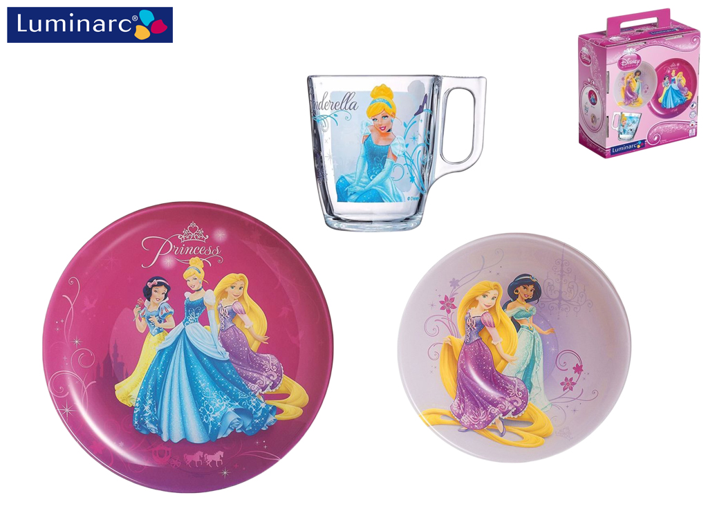 Набор обеденный детский Luminarc "Disney Princess Royal" 3 предмета 12659