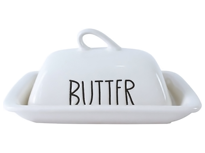 Маслянка Limited Edition Butter, 19,2см, з кришкою, біла, 6900066071867
