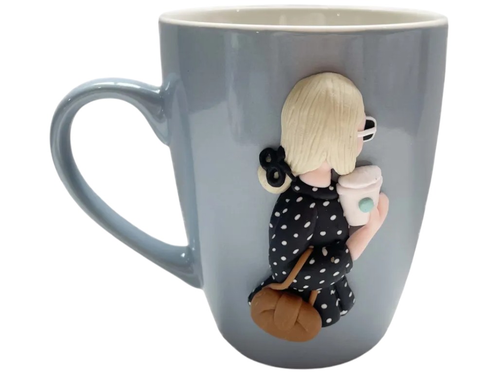 Чашка Limited Edition Dream Girl, фарфор, 340мл, цвет серый