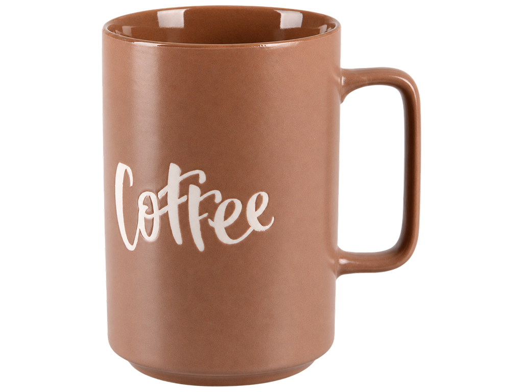 Чашка Limited Edition Time Coffee, фарфор, 490мл, цвет коричневый