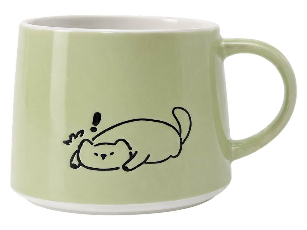 Чашка Limited Edition Coffee Buddy, фарфор, 380мл, цвет зеленый