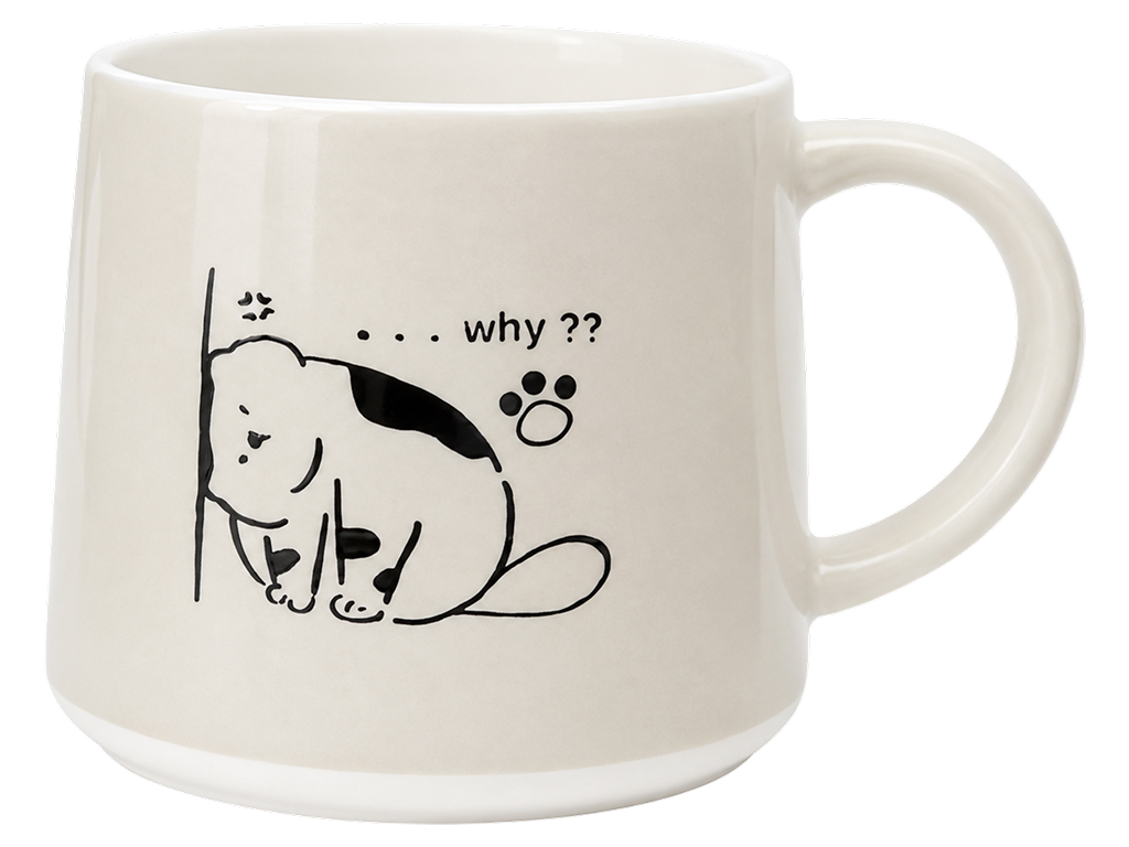 Чашка Limited Edition Coffee Buddy, фарфор, 380мл, цвет серый