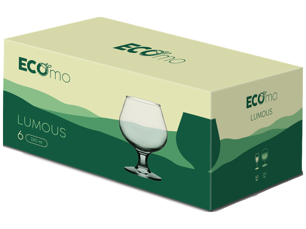 Набор бокалов Ecomo Lumous, для бренди, стекло, 330 мл, 6 шт