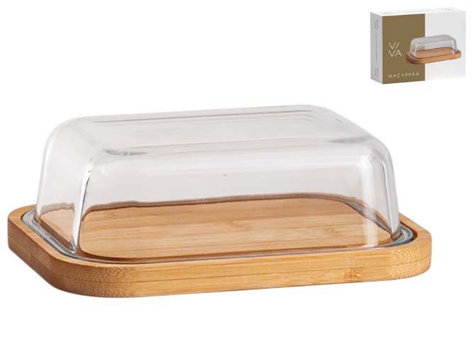 Масленка Viva Bamboo, 18,5х14х6,3см, в упаковке, 6900068706477