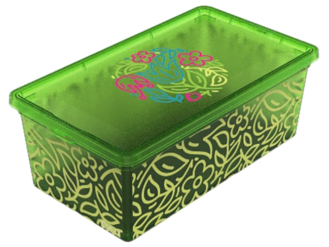 Коробка Qutu Light Box с крышкой Fluorescent Green, 5л