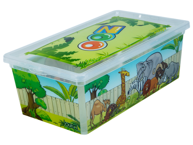 Контейнер с крышкой Qutu Light Box Zoo, 5л