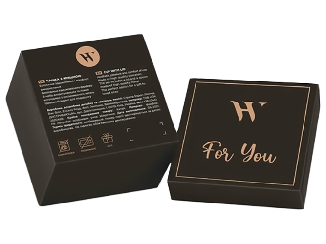 Чашка Westhill For Mom, черная, 360мл, с крышкой+ложкой, 6900067176530