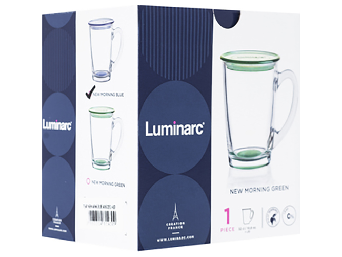 Чашка Luminarc New Morning Blue, з кришкою, 320мл, 0883314814309