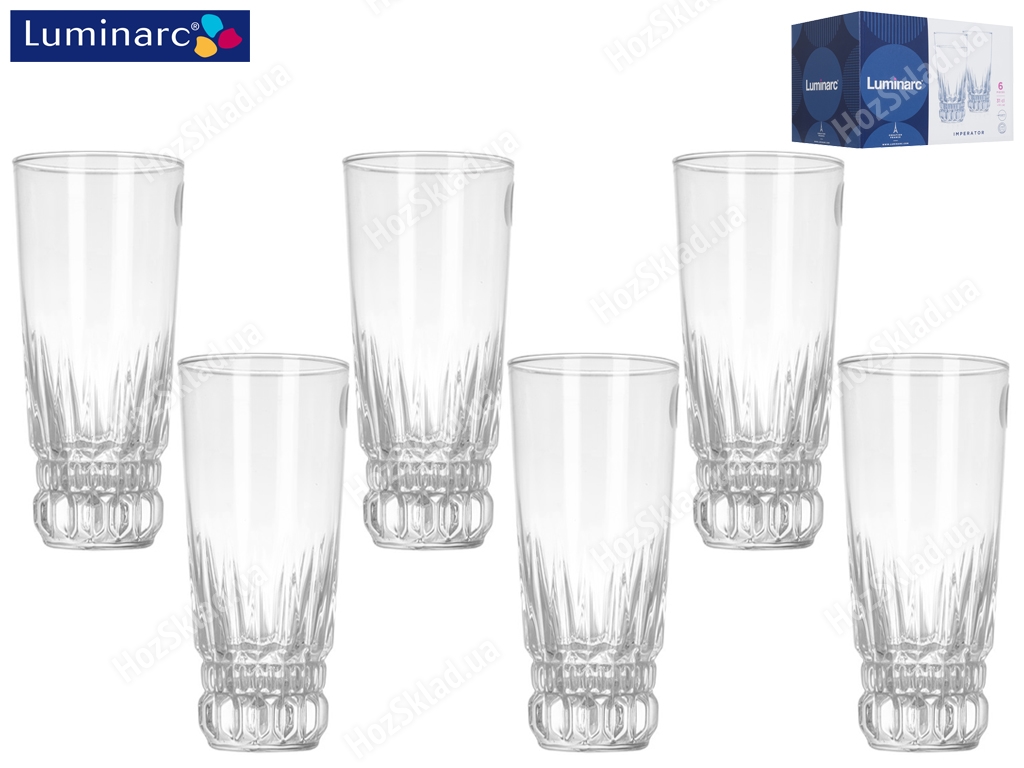 Набор стаканов Luminarc Imperator высоких 310мл (цена за набор 6шт) 25471