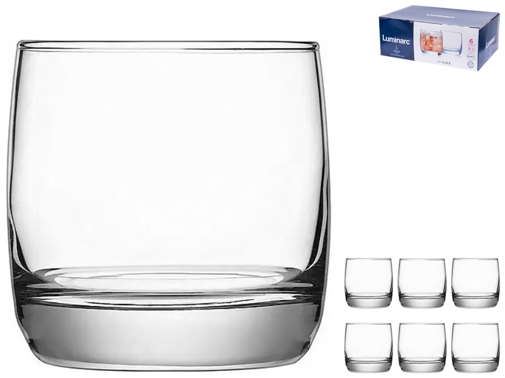 Набор стаканов Luminarc Vigne, 310мл, низкие (цена за набор 6шт) 0026102138243, 026102138243