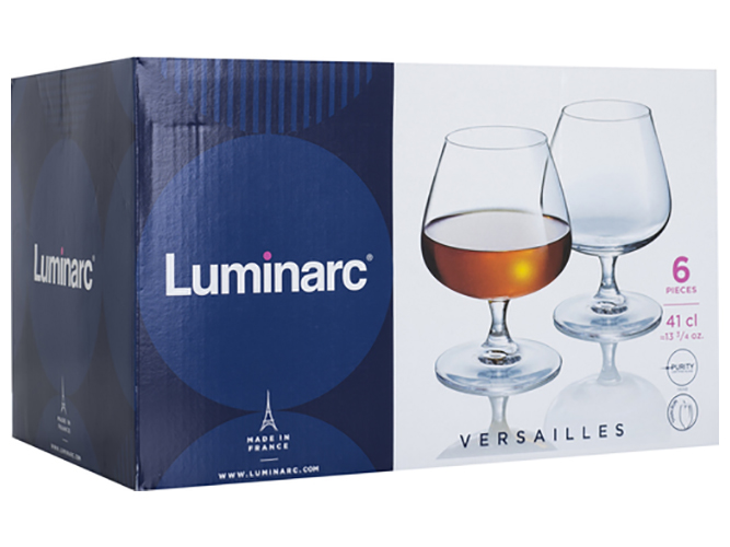 Набор бокалов Luminarc Versailles, для коньяка, 410мл (цена за набор 6шт) 0883314218671