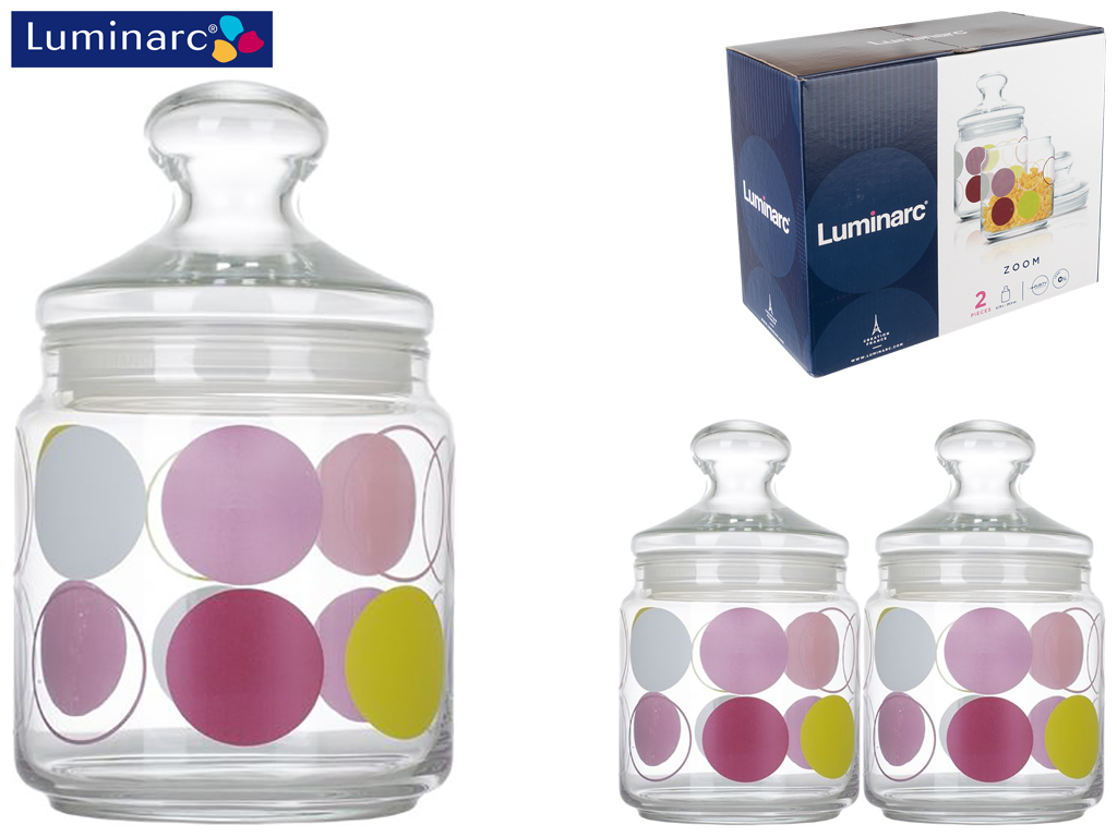 Набор банок Luminarc Zoom White 2 предмета (750мл, 750мл) 48699