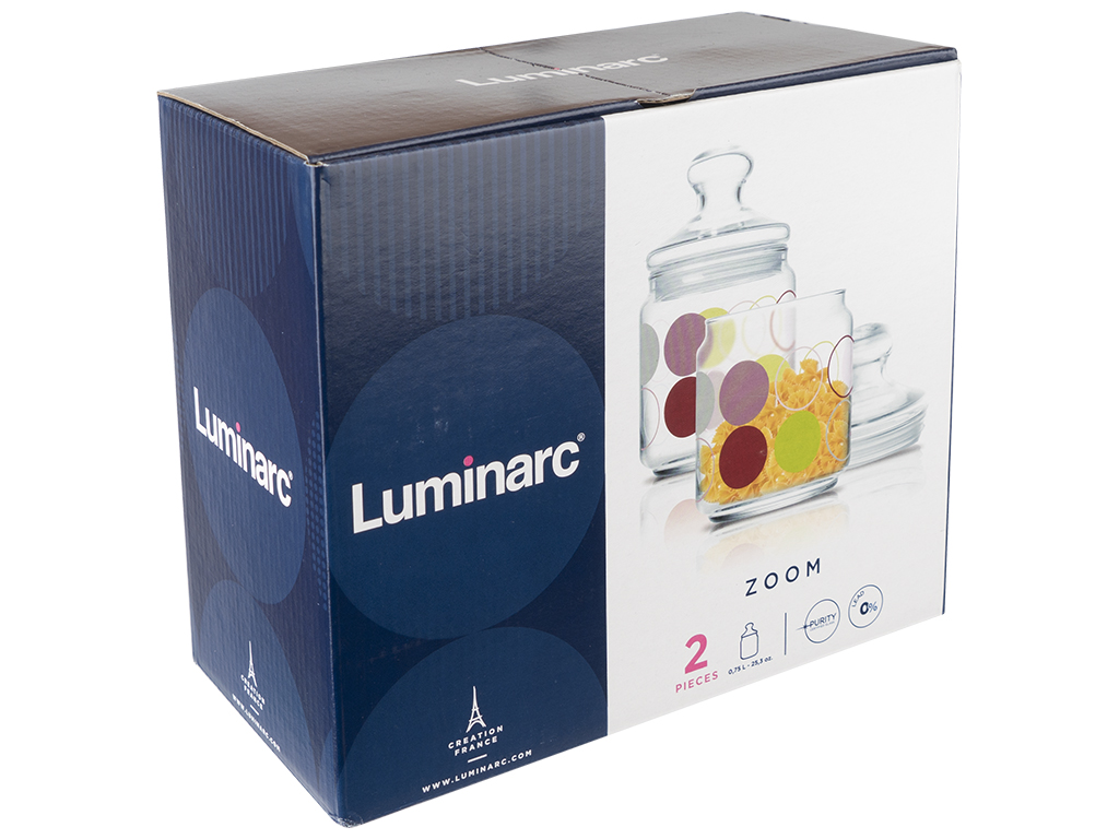 Набор банок Luminarc Zoom White 2 предмета (750мл, 750мл) 48699