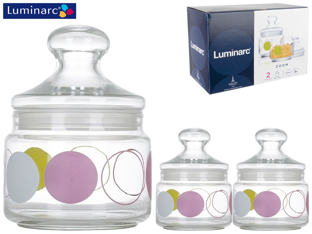 Набор банок Luminarc Zoom White 2 предмета (500мл, 500мл) 48637
