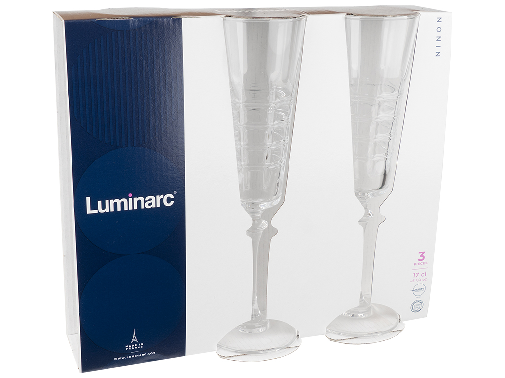 Набір келихів для шампанського Luminarc Ninon 170мл (ціна за набір 3шт) 41516