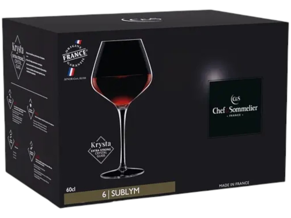 Бокал Chef&Sommelier Sublym, кристаллическое стекло, 600мл, цвет прозрачный (цена набор 6шт)