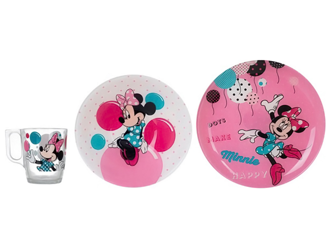 Набор детской посуды Luminarc Disney Party Minnie (цена за набор 3 предмета) 53748