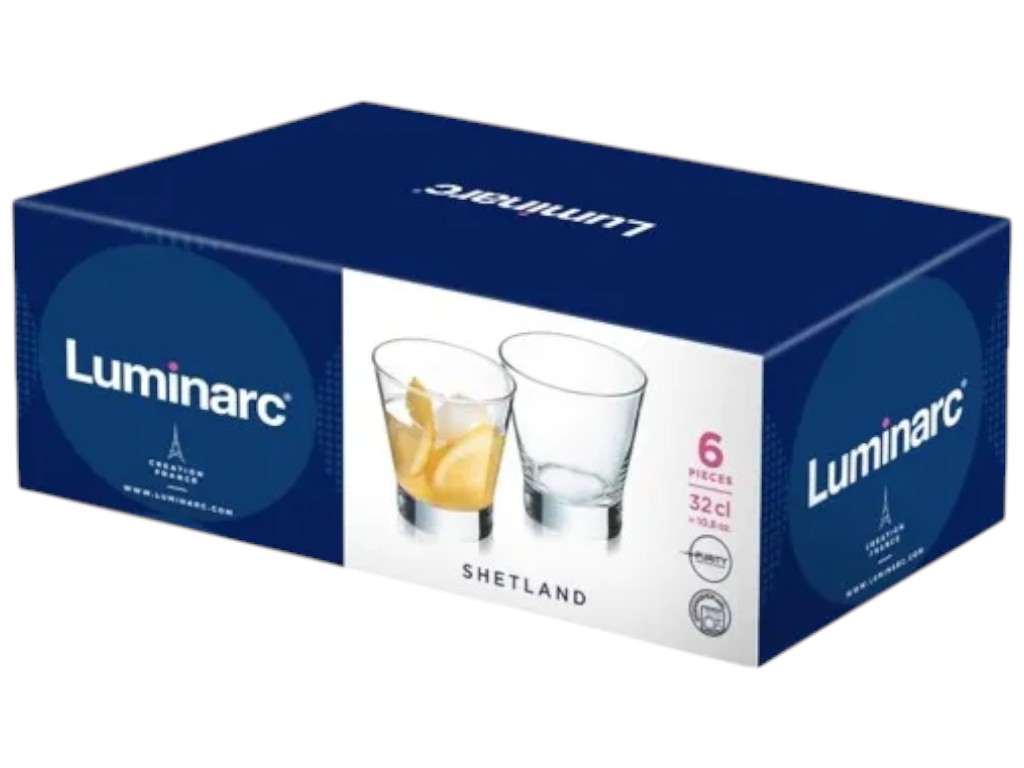 Склянка Luminarc Shetland, скло, 320мл, колір прозорий (ціна за набір 6шт)