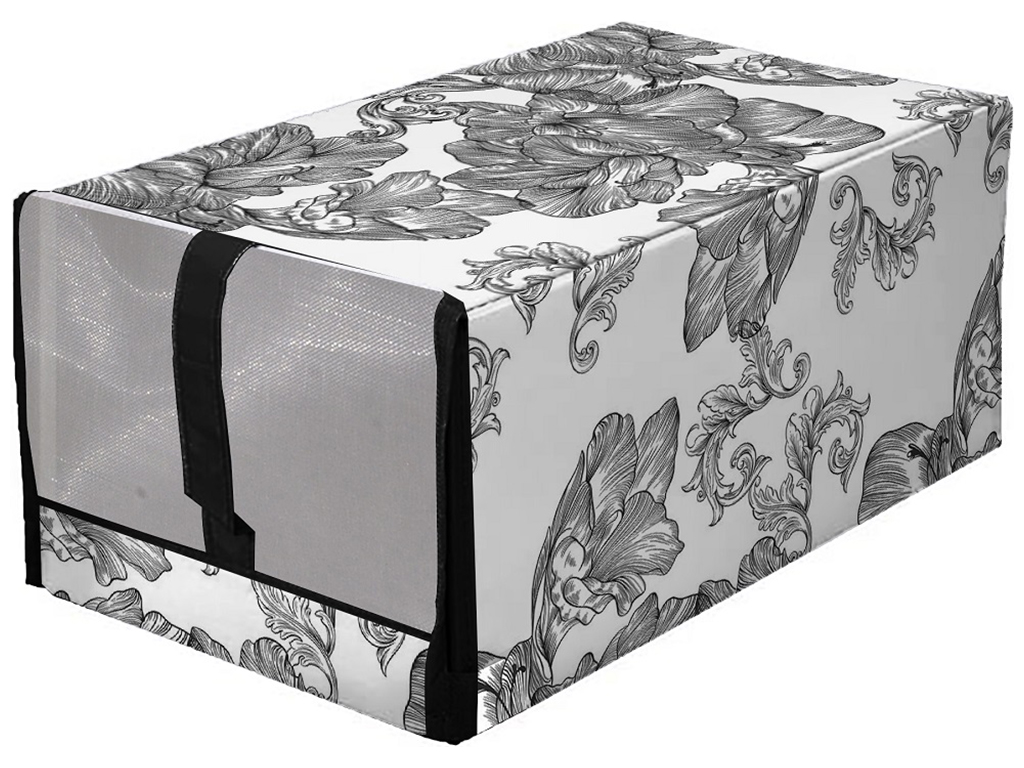 Органайзер для взуття Idea Home Anthracite Flowers, 34x22x16см, 6900070649274